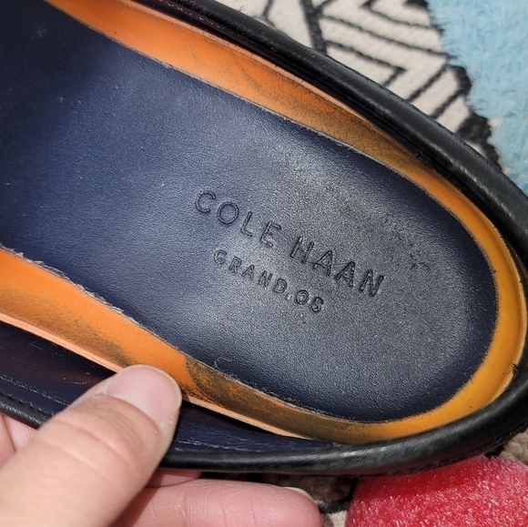 COLE HAAN GRAND OS BLACK LEATHER LOAFERS, SZ 11.5 - Picture 12 of 14